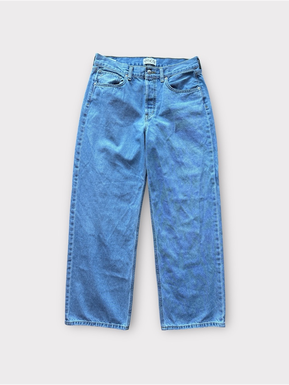 Anthropologie Etica Stanton High Rise Relaxed Straight Wide Leg Jeans size 30 - Picture 8 of 14